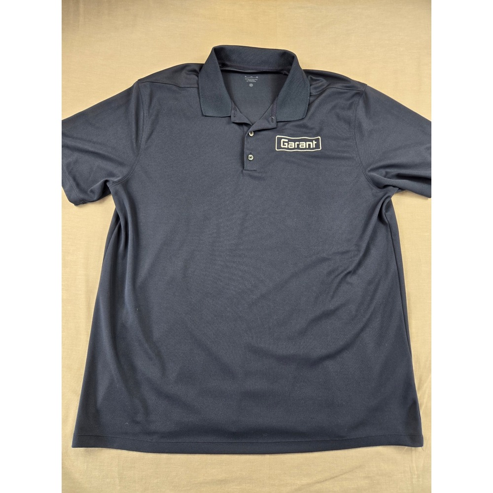 Nike Mens XL Navy Blue Dri-FIT Garant Logo Performance Polo Shirt Short Sleeve